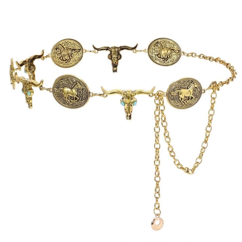 Boho bull Motif Belt M1528